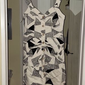 ANTHROPOLOGIE SISSA DENIM ABSTRACT DRESS SZ 8